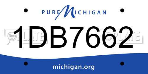 1DB7662 Michigan License Plate