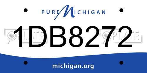 1DB8272 Michigan License Plate