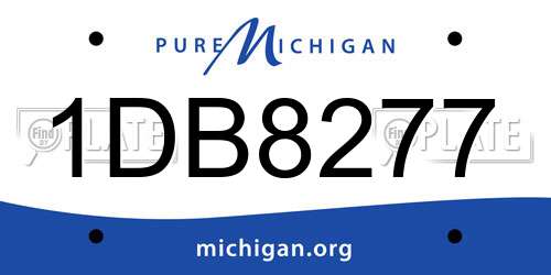 1DB8277 Michigan License Plate