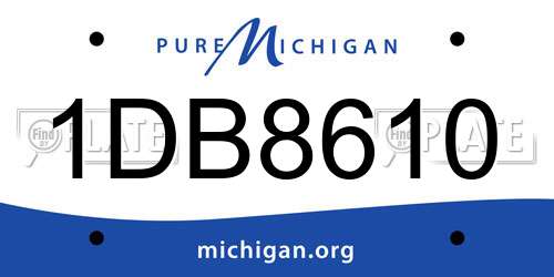 1DB8610 Michigan License Plate