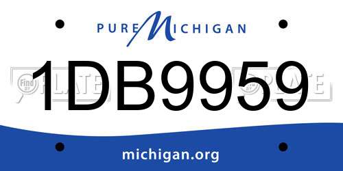 1DB9959 Michigan License Plate