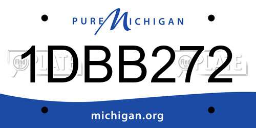 1DBB272 Michigan License Plate