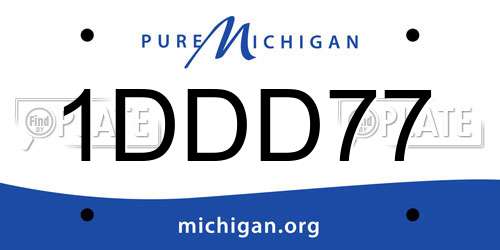 1DDD77 Michigan License Plate