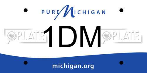 1DM Michigan License Plate