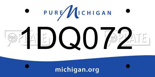 1DQ072 Michigan License Plate