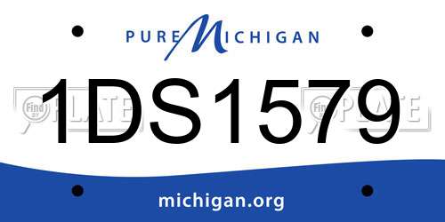 1DS1579 Michigan License Plate