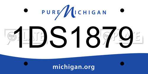 1DS1879 Michigan License Plate