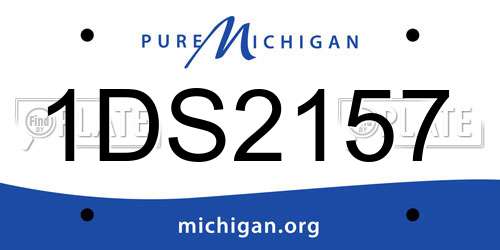 1DS2157 Michigan License Plate
