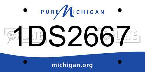1DS2667 Michigan License Plate