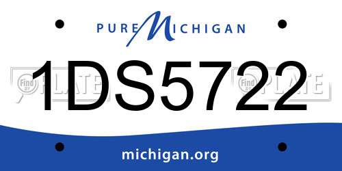 1DS5722 Michigan License Plate