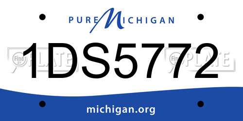 1DS5772 Michigan License Plate