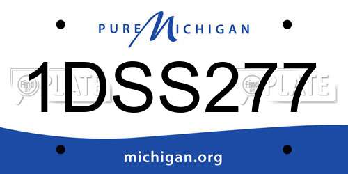 1DSS277 Michigan License Plate