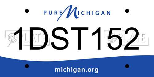 1DST152 Michigan License Plate