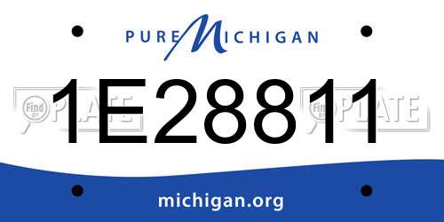 1E28811 Michigan License Plate