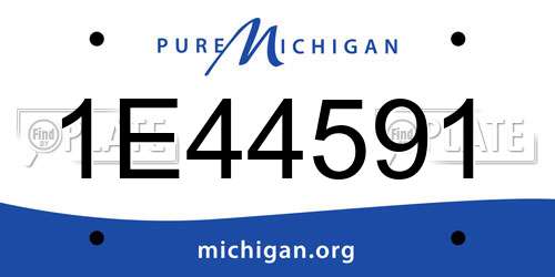 1E44591 Michigan License Plate