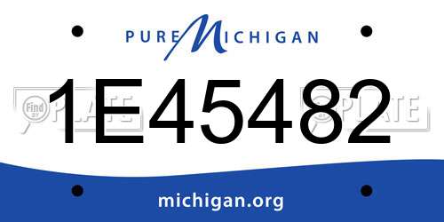 1E45482 Michigan License Plate