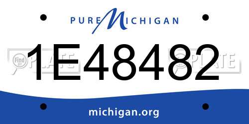 1E48482 Michigan License Plate