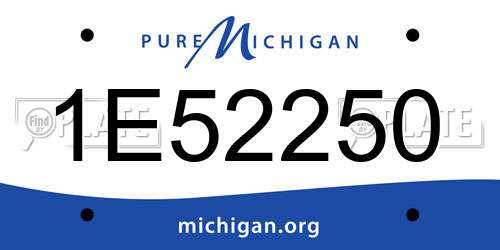 1E52250 Michigan License Plate