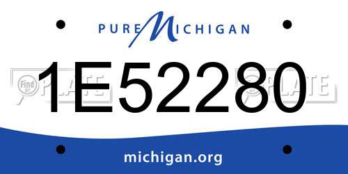 1E52280 Michigan License Plate