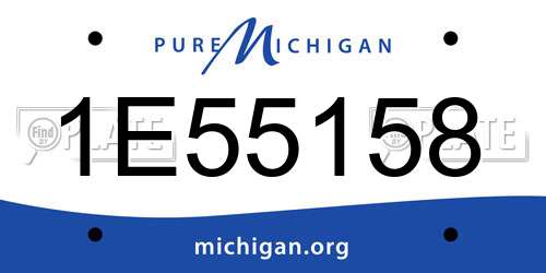 1E55158 Michigan License Plate