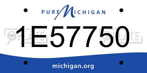 1E57750 Michigan License Plate