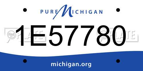 1E57780 Michigan License Plate
