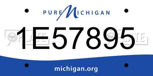 1E57895 Michigan License Plate