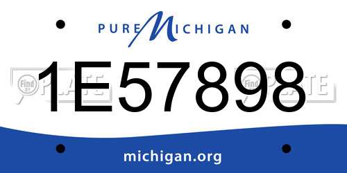 1E57898 Michigan License Plate