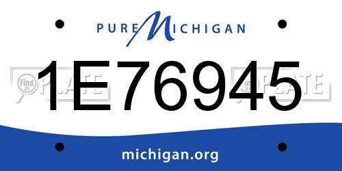 1E76945 Michigan License Plate