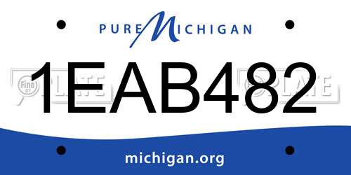 1EAB482 Michigan License Plate
