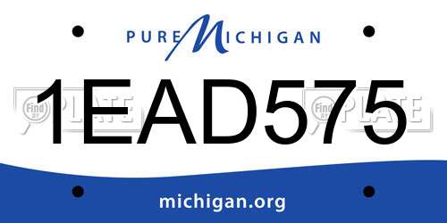 1EAD575 Michigan License Plate