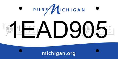 1EAD905 Michigan License Plate