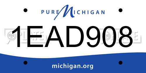1EAD908 Michigan License Plate