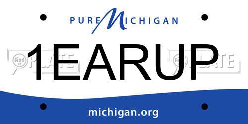 1EARUP Michigan License Plate