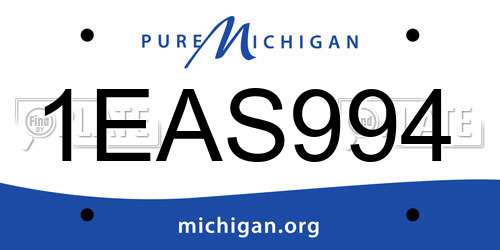 1EAS994 Michigan License Plate