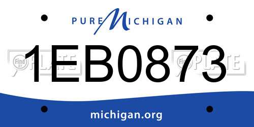 1EB0873 Michigan License Plate
