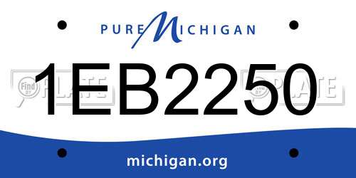 1EB2250 Michigan License Plate
