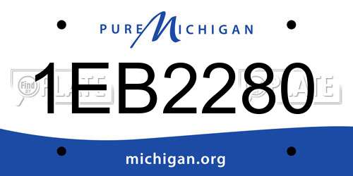 1EB2280 Michigan License Plate