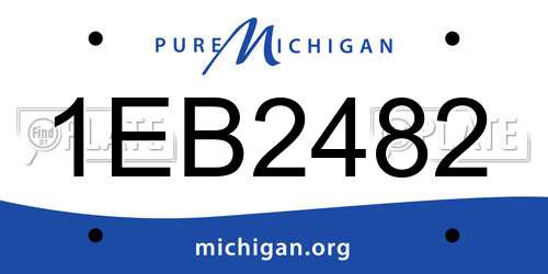 1EB2482 Michigan License Plate
