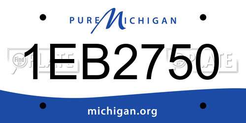 1EB2750 Michigan License Plate