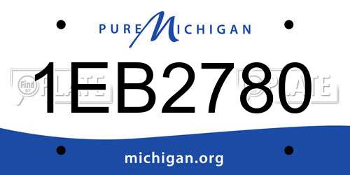 1EB2780 Michigan License Plate