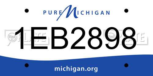 1EB2898 Michigan License Plate