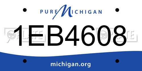 1EB4608 Michigan License Plate