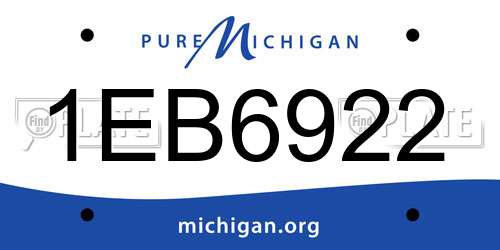 1EB6922 Michigan License Plate