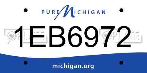 1EB6972 Michigan License Plate