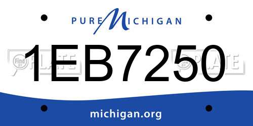 1EB7250 Michigan License Plate