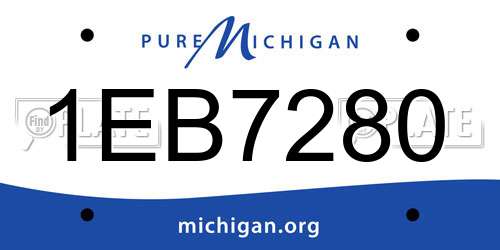 1EB7280 Michigan License Plate