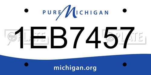 1EB7457 Michigan License Plate