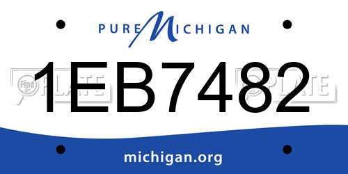 1EB7482 Michigan License Plate
