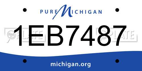 1EB7487 Michigan License Plate